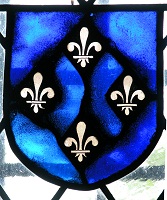 stained glass fleur de lis