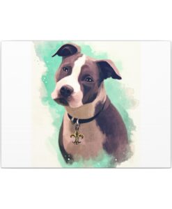 New Orleans Tank Dog Canvas Print — Pet Portrait Wall Art