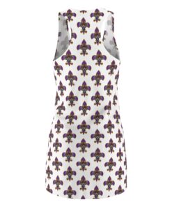 Alternative view of Racerback Dress — Purple & Gold Fleur‑de‑Lis Tiger All‑Over Print