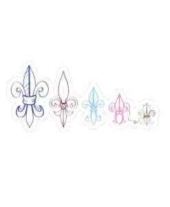 Fleur‑de‑Lis Family Kiss-Cut Sticker Set — Decorative Laptop & Planner Decals